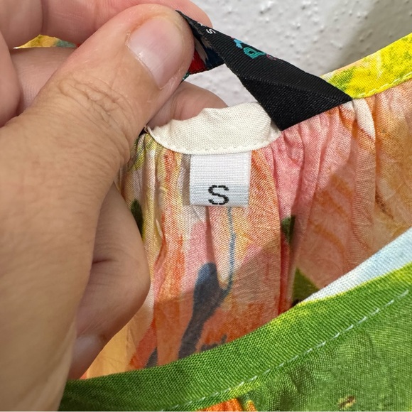 Jams World Colorful Leaf monstera Print Maxi Dress small - Picture 5 of 8